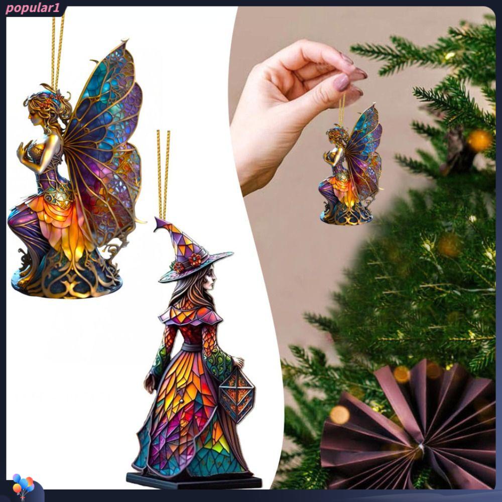 Populer 2pcs Halloween Penyihir Kreatif Pesta Hiasan Dekorasi Gantung Dekorasi Mobil