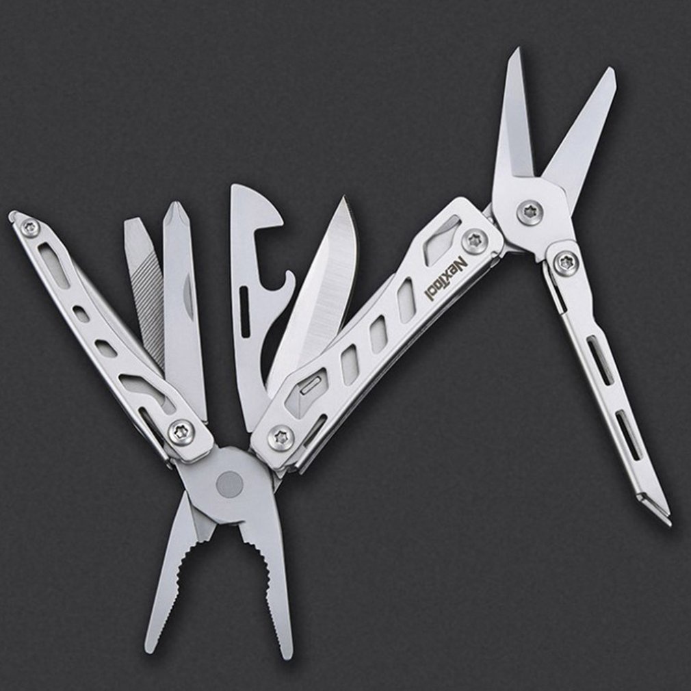 Nextool Tang Andalan Mini 10in1 Multi Fungsional Lipat EDC Hand Tool Obeng Tang Botol Buka Camping Outdoor Dari Xiaomi