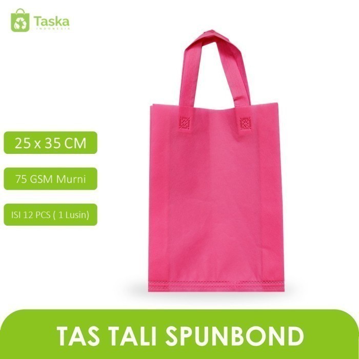 

[SC] Tas HLS / Tas Handle Spunbond 25x35 Banyak Warna - Lusinan - Merah