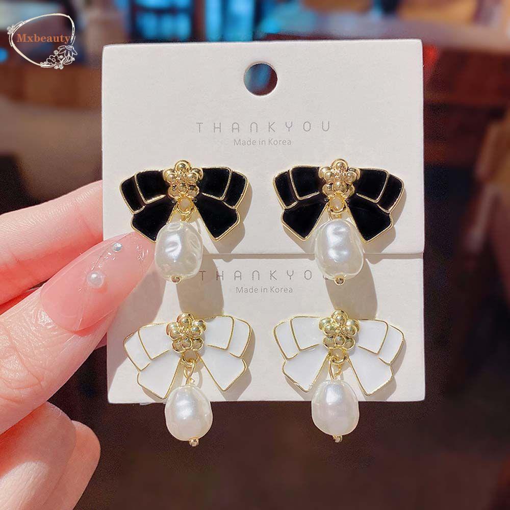 Mxbeauty Anting Wanita Manis Retro Hadiah Gadis Pesta All-Match Temperamen Ikatan Simpul Drop Earrings