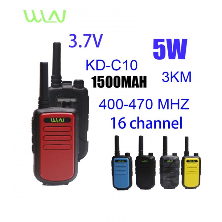 B12 HT Walkie Talkie WLN KD-C10U 16 Ch UHF 400 - 470MHz - isi 2 pcs