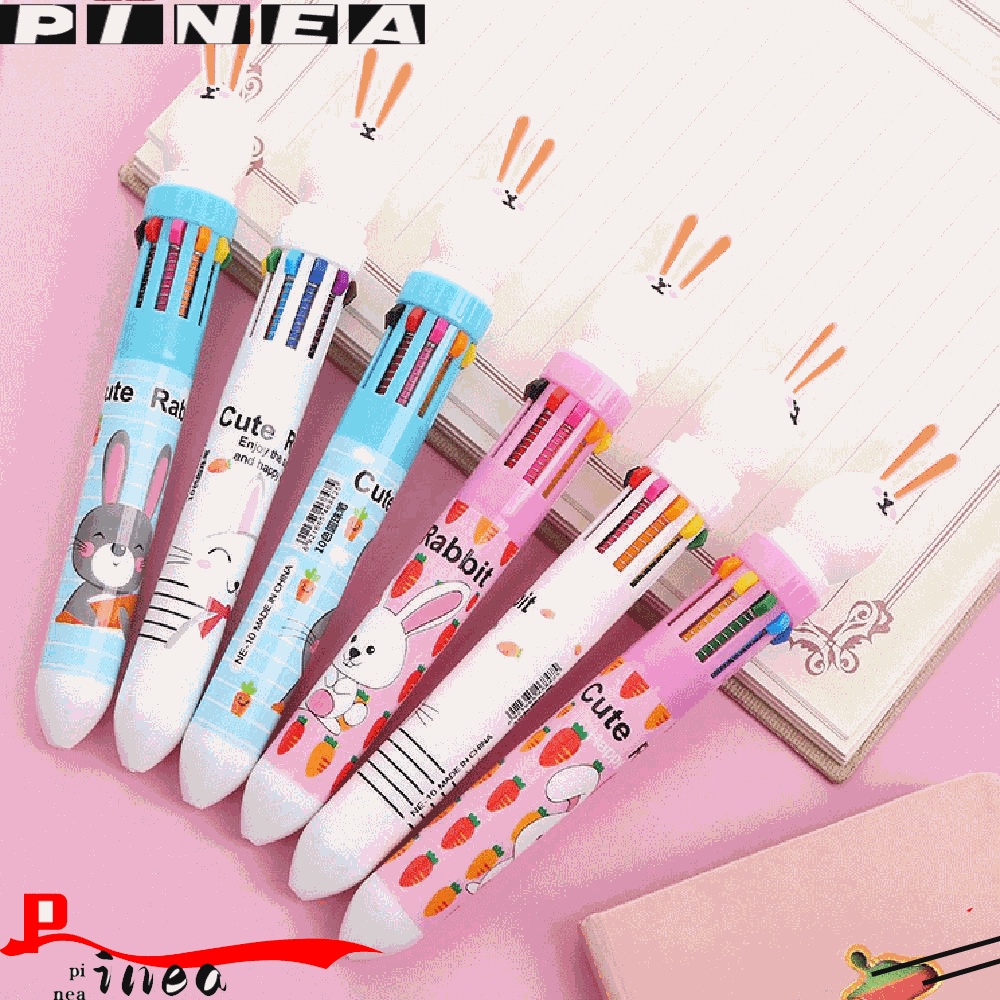 Pulpen Bolpoin Nanas Lucu Set Alat Tulis Isi Ulang Warna Warni Press Gel Pulpen