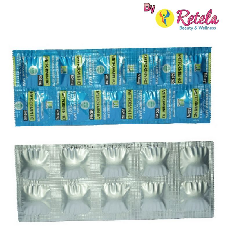 Metformin 500mg 1 Strip 10 Tablet