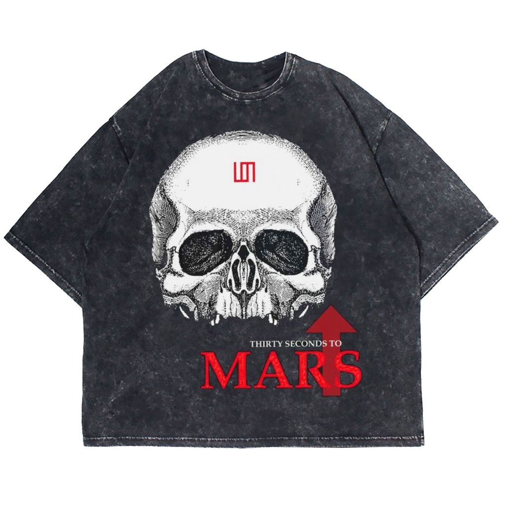 Patternmerch "thirty second to mars" Oversize T-shirt | washed tee | kaos vintage