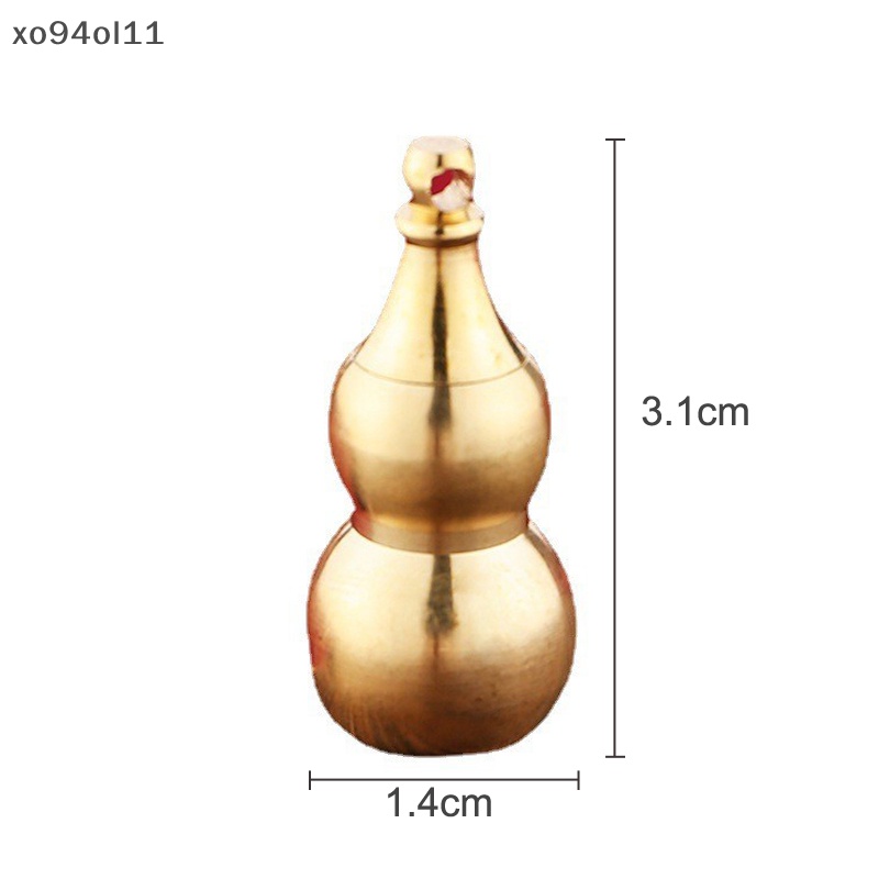 Xo Zodiak Cina Kuningan Labu Gantungan Kunci Aksesoris Hollow-Mount Cinnabar Liontin Bukaan Atas Huruf Liontin DIY Dekorasi OL