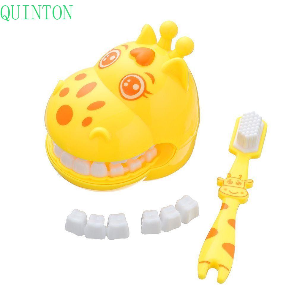 Quinton Giraffe Modelling Dental Doctor Toys Simulasi Miring Mainan Rumah Sakit Mainan Anak Kit Simulasi Sikat Gigi Berpura-Pura Bermain Menjadi Mainan Dokter Peran-playing Games Set