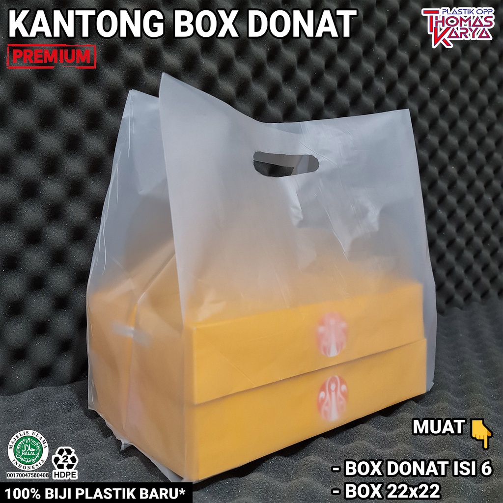

ECER Kantong Plastik Dove 30x40 untuk Box Donat isi 6 / Dus Nasi 22x22