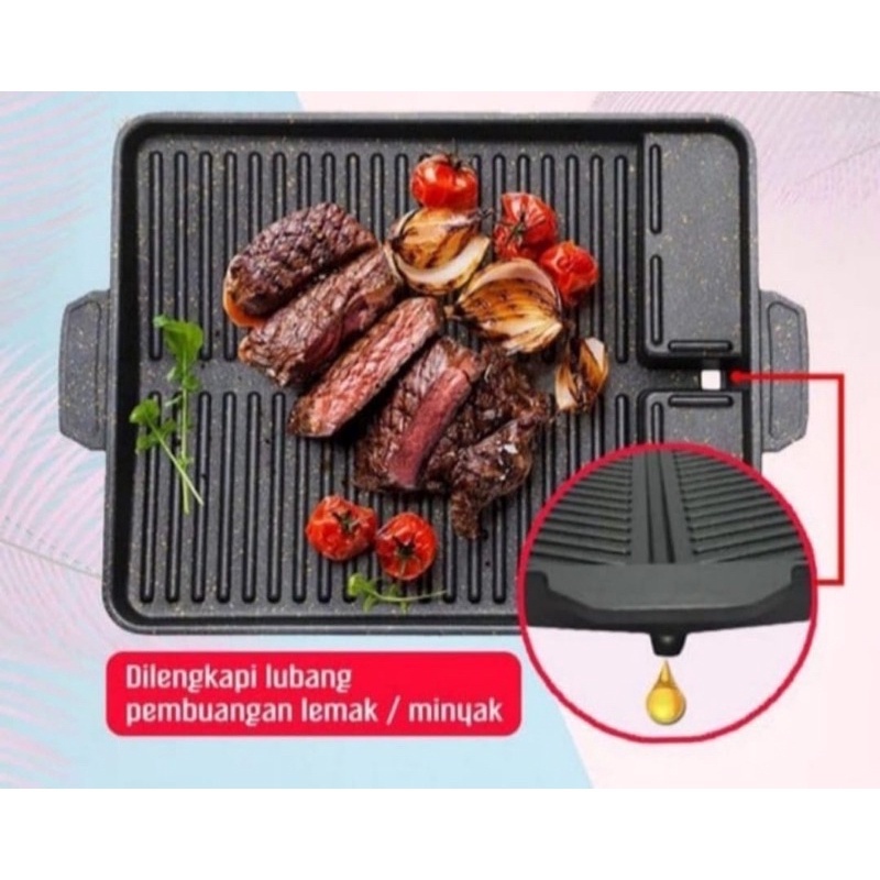 [DZS] GRILL PAN PANGGANGAN YAKINIKU MULTI ROASTER SQUARE PAN KOREAN BBQ BARBEQUE ANTI LENGKET