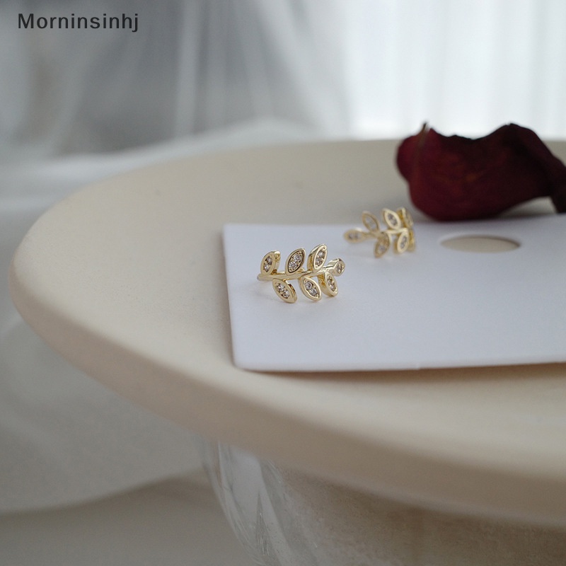 Mornin 1pc Lucu Logam Daun Earcuff Klip On Anting-Anting Untuk Wanita Perempuan Ada Tulang Rawan Palsu Anting Telinga Cincin id