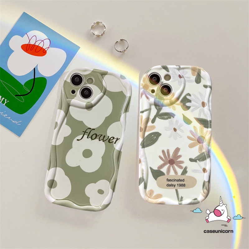 Untuk Oppo A12 A17 A16 A57 A54 A7 A55 A5s A15 A95 A54s A3s A17k A5 A31 A77 A16K A74 A1k A16s A9 A96 A92 A16E A53 A77s A52 A76 3D Wavy Curved Edge Art Cat Minyak Daun Penutup Bunga