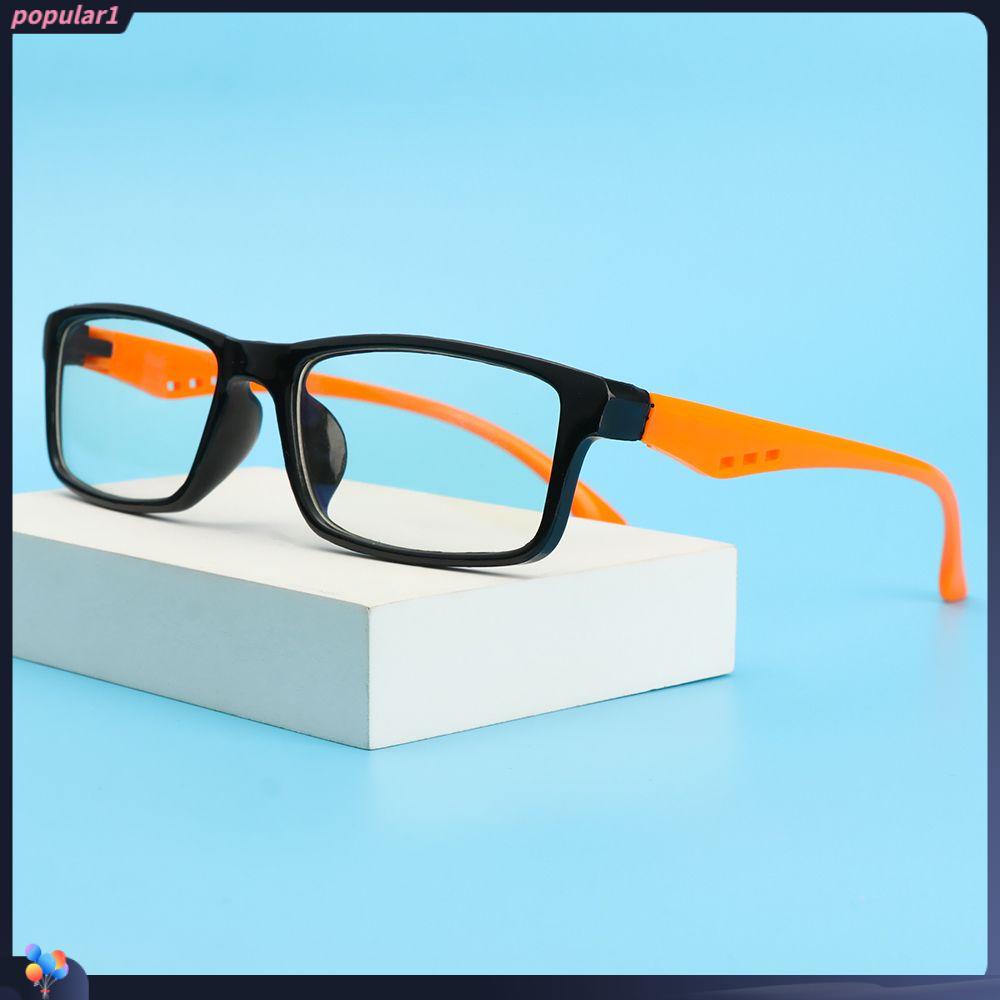 Populer Anti-Cahaya Biru Kacamata Wanita Pria Portable Vintage Ultra Ringan Frame