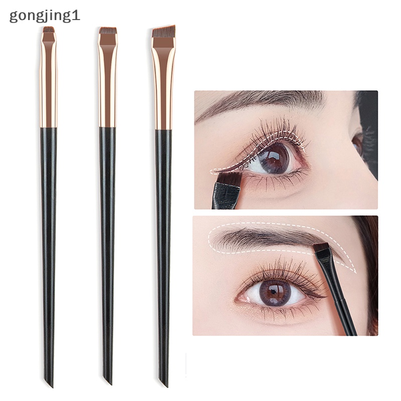 Ggg 3Pcs Brush Makeup Eye Brow Eyeliner Pen Pensil Alis Brush Alat Makeup Alis ID
