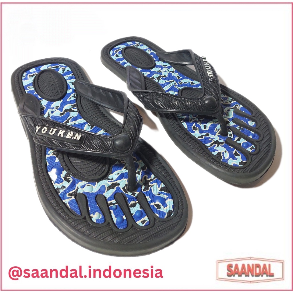 Sandal Jepit Kesehatan Karet Terapi Army Youken Pria Wanita Anak