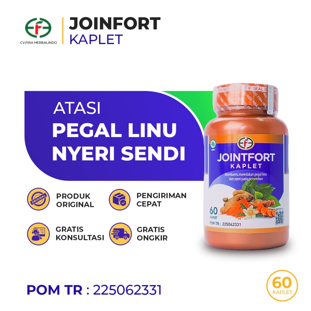 Kaplet JOINTFORT Asli Herbal Atasi Asam Urat Nyeri Sendi Rematik Tulang Encok Terbukti Ampuh GARANSI