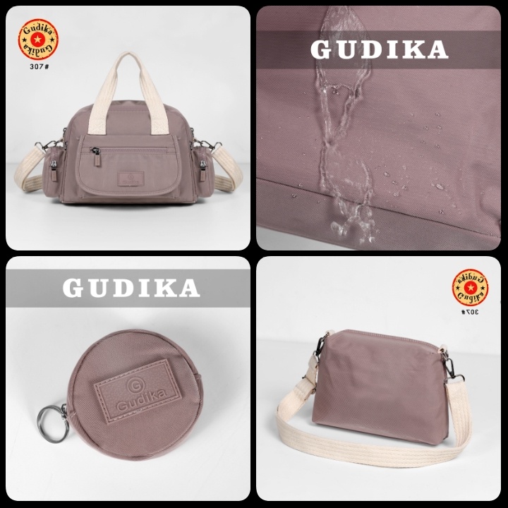 Hand Bag GUDIKA 307 // Tas Wanita Waterproof OOTD Harian Korea Style - Tas Selempang Anti Air Kekinian Import Original Terbaru - sling bag - shoulder bag - tas bahu - tas kulit - tas batam - tas pesta kondangan - tas jinjing