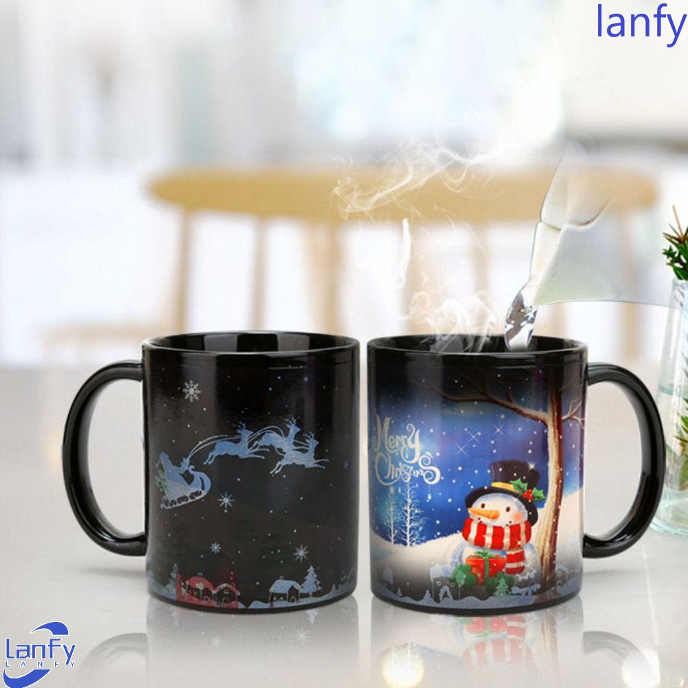 Lanfy Berubah Warna Mug Kreatif Fashion Sensitif Panas Peralatan Minum Keramik Berubah Warna Cangkir Air