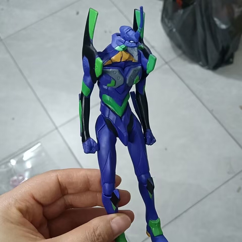 17cm Anime Evangelion Eva01 02 03buah Sambungan Bergerak Action Figure Model Robot Mainan Boneka