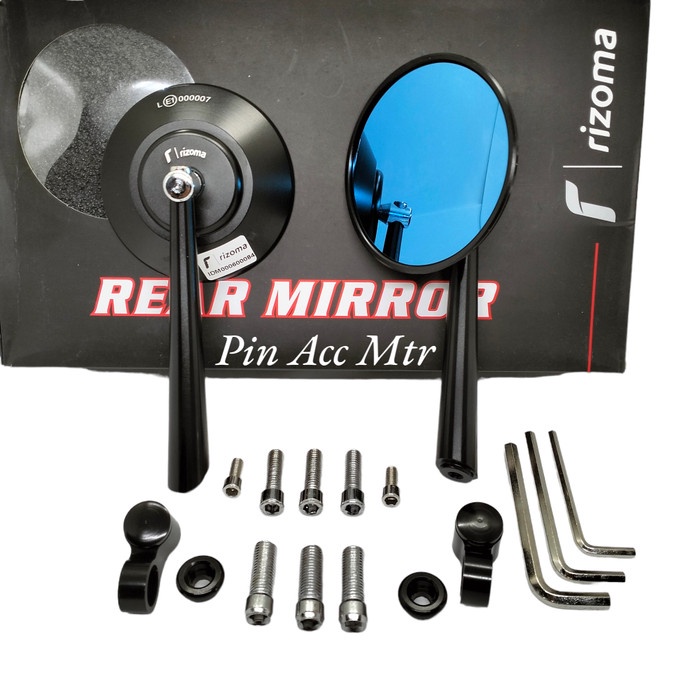 SPION BULAT CLASIC ORIGINAL RIZOMA UNIVERSAL MOTOR - Hitam