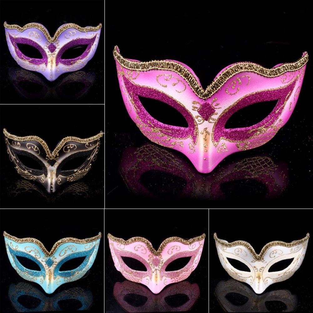 Needway Halloween Topeng Karnaval Pesta Kostum Party Supplies Masquerade Mask Dekorasi Prop Mata Plastik Setengah Wajah Makeup Props Masker Untuk Gaun Karnaval