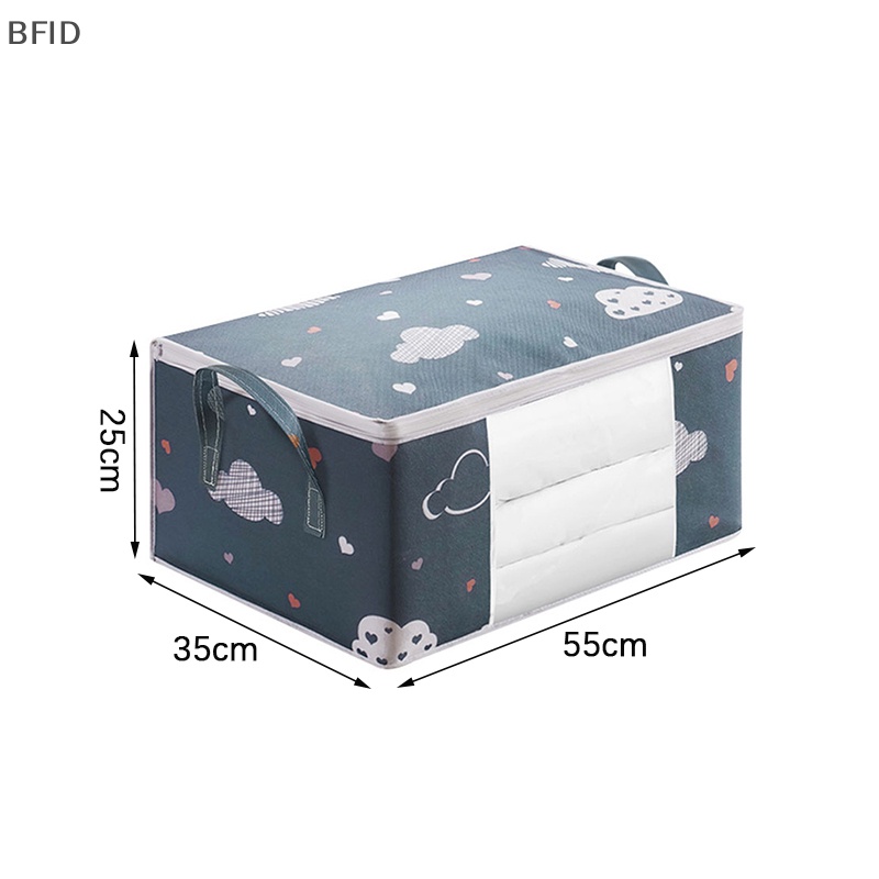 [BFID] Lemari Pakaian Organizer Kapasitas Besar Quilt Storage Bag Kotak Pakaian Wadah Tempat Tidur Kain Polyester Tas Penyimpanan Tahan Debu [ID]