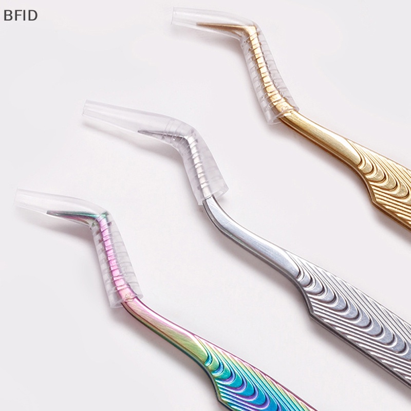 [BFID] Pinset Eyelash Extension Pinset Stainless Steel Melengkung Alat Makeup [ID]