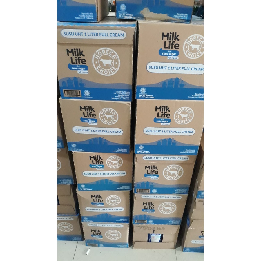 SUSU UHT MILK LIFE MURAH/SUSU UHT MILK LIFE 1 LITER 1 DUS ISI 12