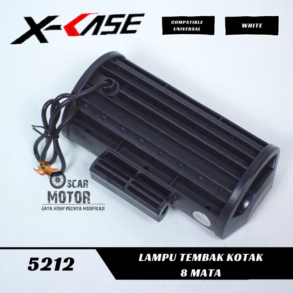 LAMPU TEMBAK SOROT LED BAR ANGEL EYES 8 LENSA 2D 3D LAMPU KANBUT FLOGLAMP MODEL DAYMAKER UNIVERSALTERANG LAMPU KOTAK HI LO XCASE 5212