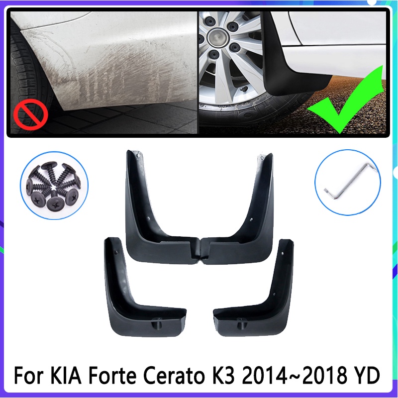 4pcs Flaps Lumpur Mobil Untuk KIA Forte Cerato K3 2014~2018 2015 2016 2017 Mudguard Splash Guards Fender Mudflaps Aksesoris Mobil