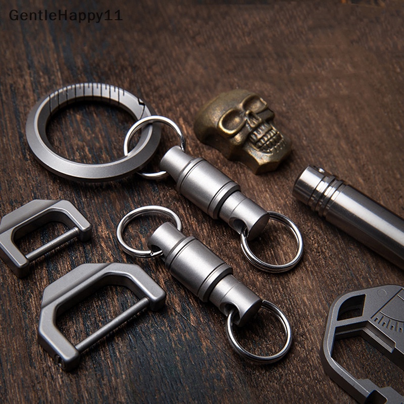 Gentlehappy Rotate Buckle Portable al Alat Outdoor Bahan Titanium Alloy Pinggang id