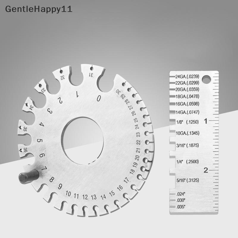 Gentlehappy 0-36 Bulat AWG SWG Kawat Pengukur Ketebalan Penggaris Gauge Diameter Stainless Steel Measurer Tool id