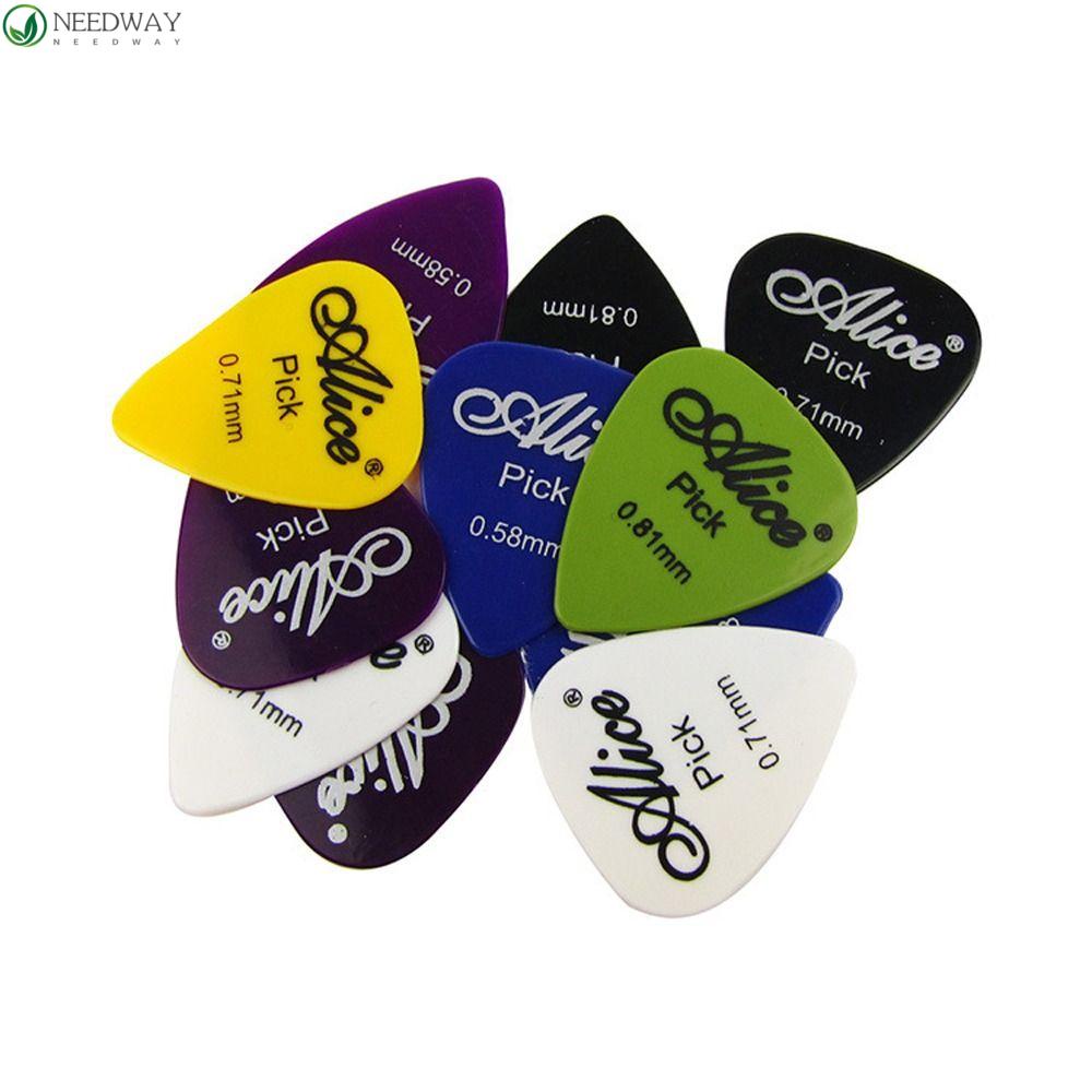 Needway Picks Gitar Hadiah 100 Pcs Bass Elektrik Aneka Warna Plectrum Pilihan Segitiga Aksesoris Alice acoustic Musical Instrumen Gitar Plectrum