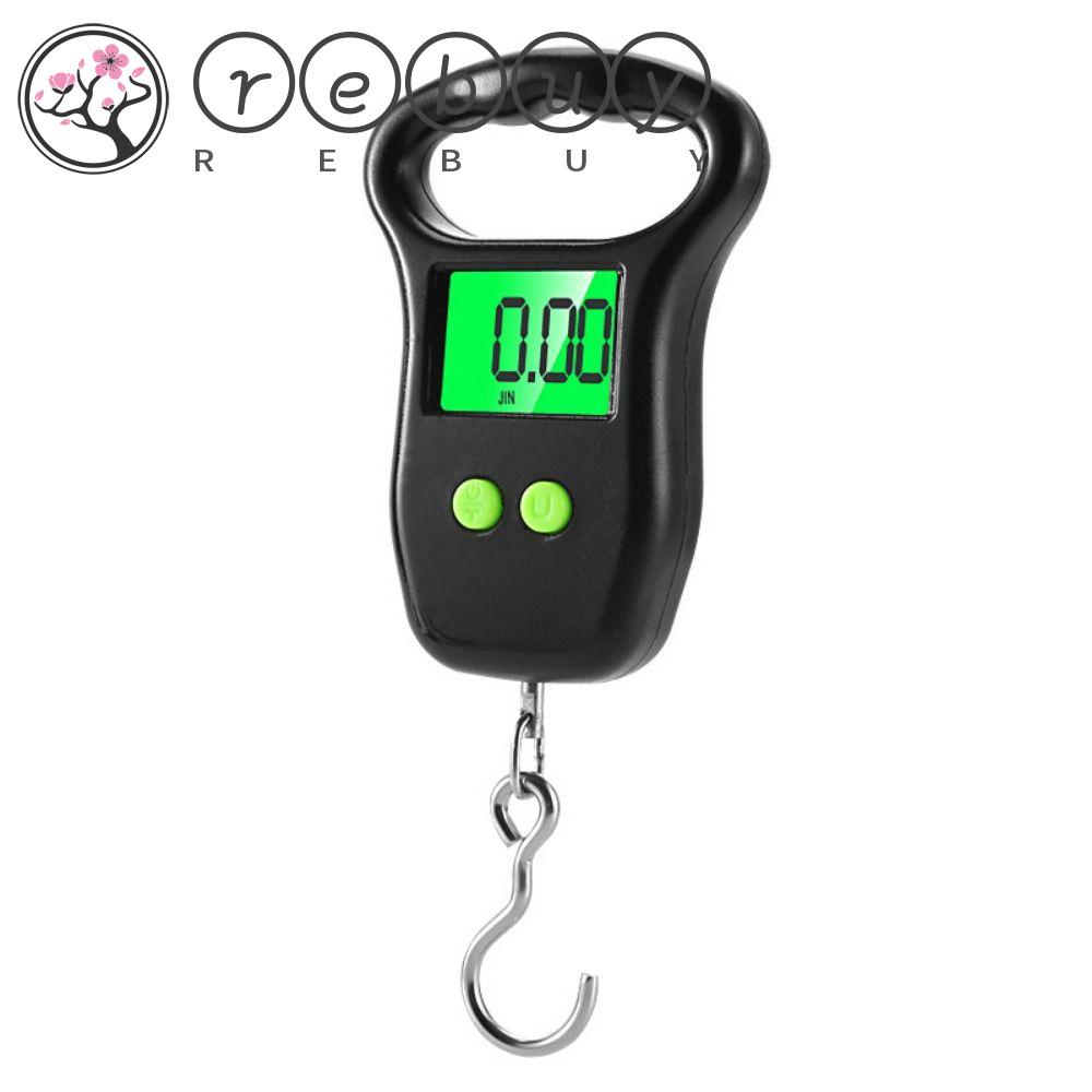 Rebuy Timbangan Koper Digital LCD Backlight Hand Held Fish Hook Hanging Scale