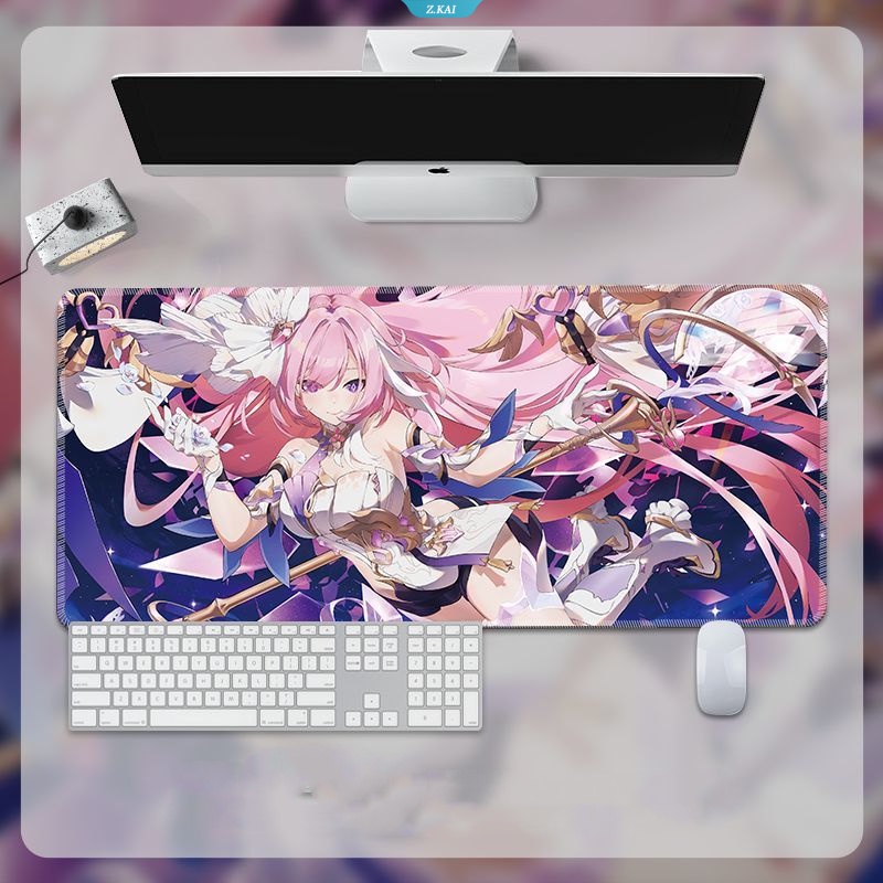 Alas Mouse Karakter Anime Honkai Impact3 Elysia Kiana Kaslana Bronya Zaychik Herrscher of Sentience Binary Alas Mouse Besar Anak Perempuan Desktop Mat Mouse Desk Pad [ZK]