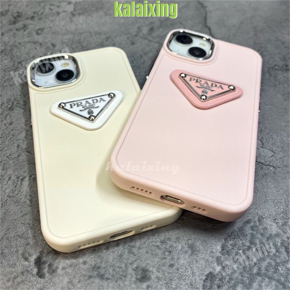 Plating 3D Prada Case Untuk iPhone 14 Pro Max 13 Pro 12 11Pro X XR Xs Max 7/8Plus Casing Silikon Penutup Belakang