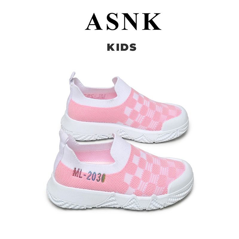 [GROSIR][COD] SEVEN_DAY SEPATU RAJUT MOTIF CATUR ANAK USIA 2-8 TAHUN WM2326 PINK