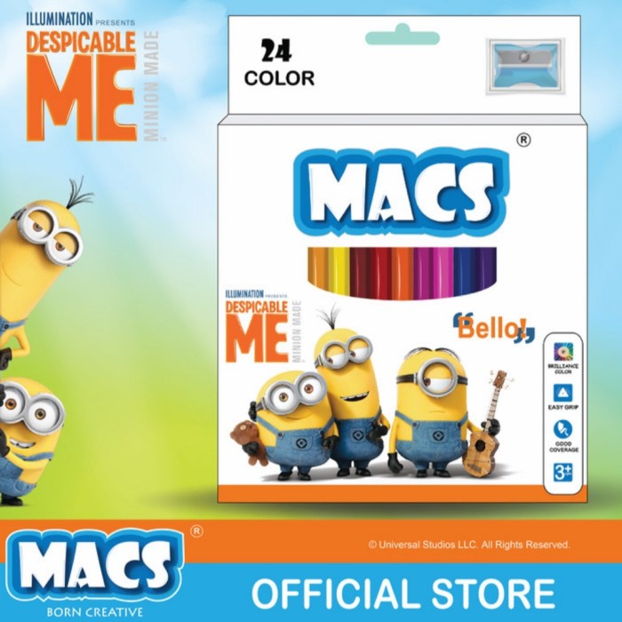 

MACS Pensil Gambar Minions 24 Warna