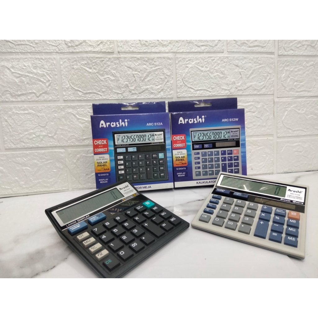 

Calculator / Arashi Kalkulator ARC 512A / Arashi Kalkulator ARC 512A / 12 Digit / Check Correct
