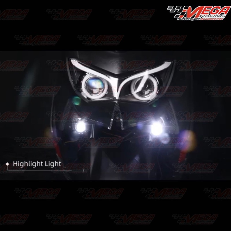 Winglet Depan + Lampu Laser 2D 3D All New Nmax Sayap Nmax155 Baru 2020 2021 2022 2023 Kumis NmaxBaru Carbon Led Lamp Hi lo