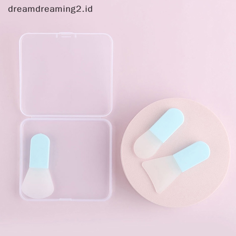 (drea) 3pcs /Box Mini Silicone Face Mask Brush Lembut Masker Tongkat Alat Makeup Lumpur Wajah //