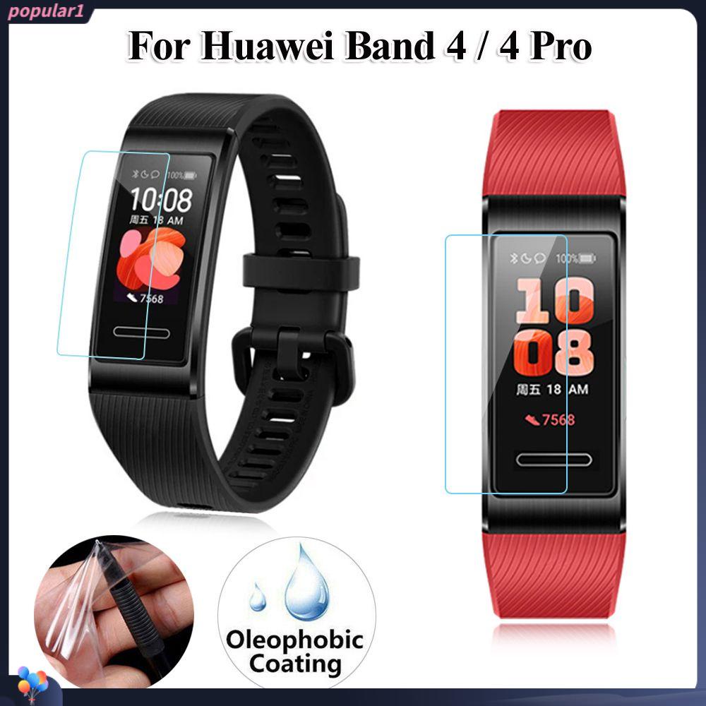 POPULAR Populer TPU Film Pelindung Bukan Tempered Glass HD Bening Anti Gores Pelindung Layar Untuk Huawei Band4 4 Pro Smart Watch