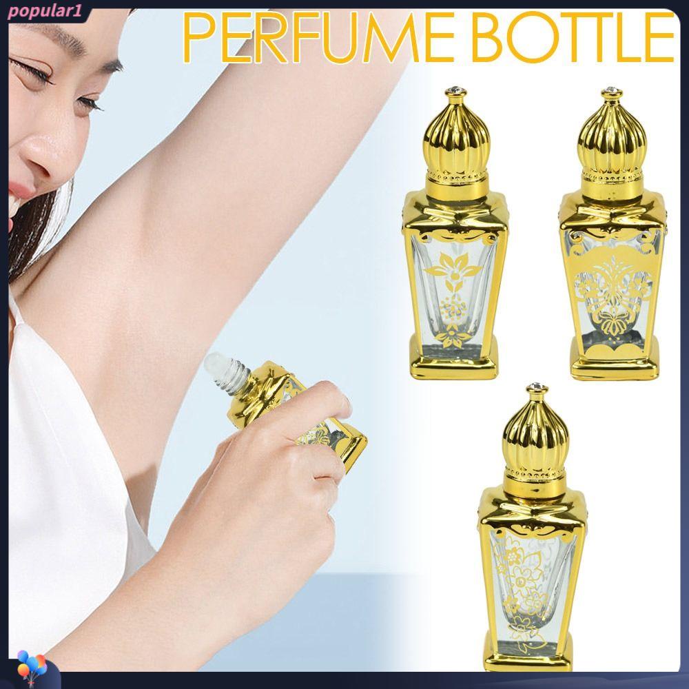 POPULAR Populer 2Pcs Botol Rol Isi Ulang Gold 11ml Wadah Kosong