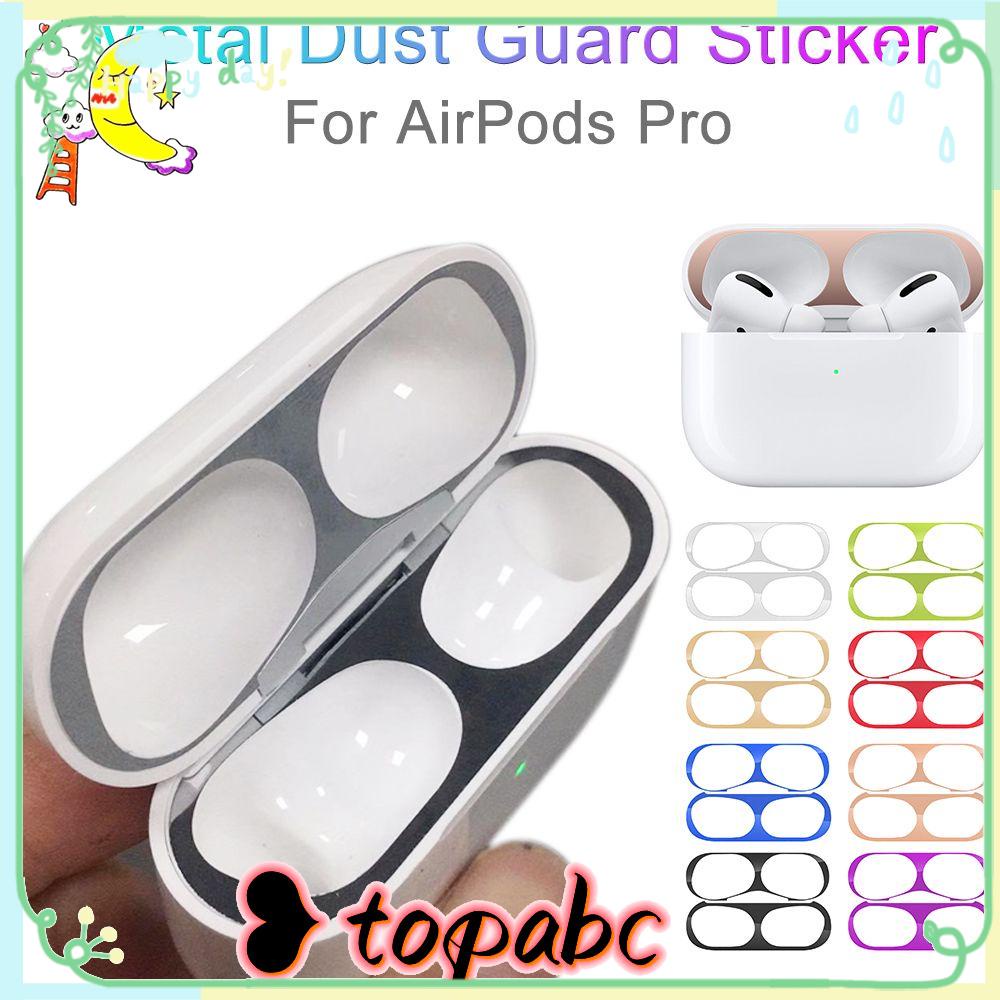 TOP Untuk AirPods Airpod Pro Ultra Tipis Pelindung Kulit Electroplate Metal Film Sticker