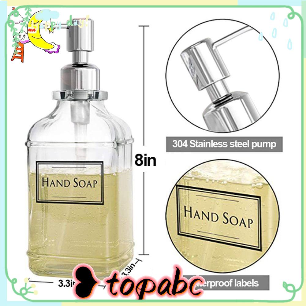 TOP 300 /550ml Dispenser Sabun Kamar Mandi Dapur Kaca Tebal Tipe Tekan Cuci Tangan