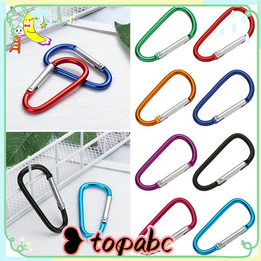 TOP 1/5 /10Pcs Tombol Panjat Keselamatan Olahraga Luar Ruangan Karabiner Aluminium Alloy Multiwarna