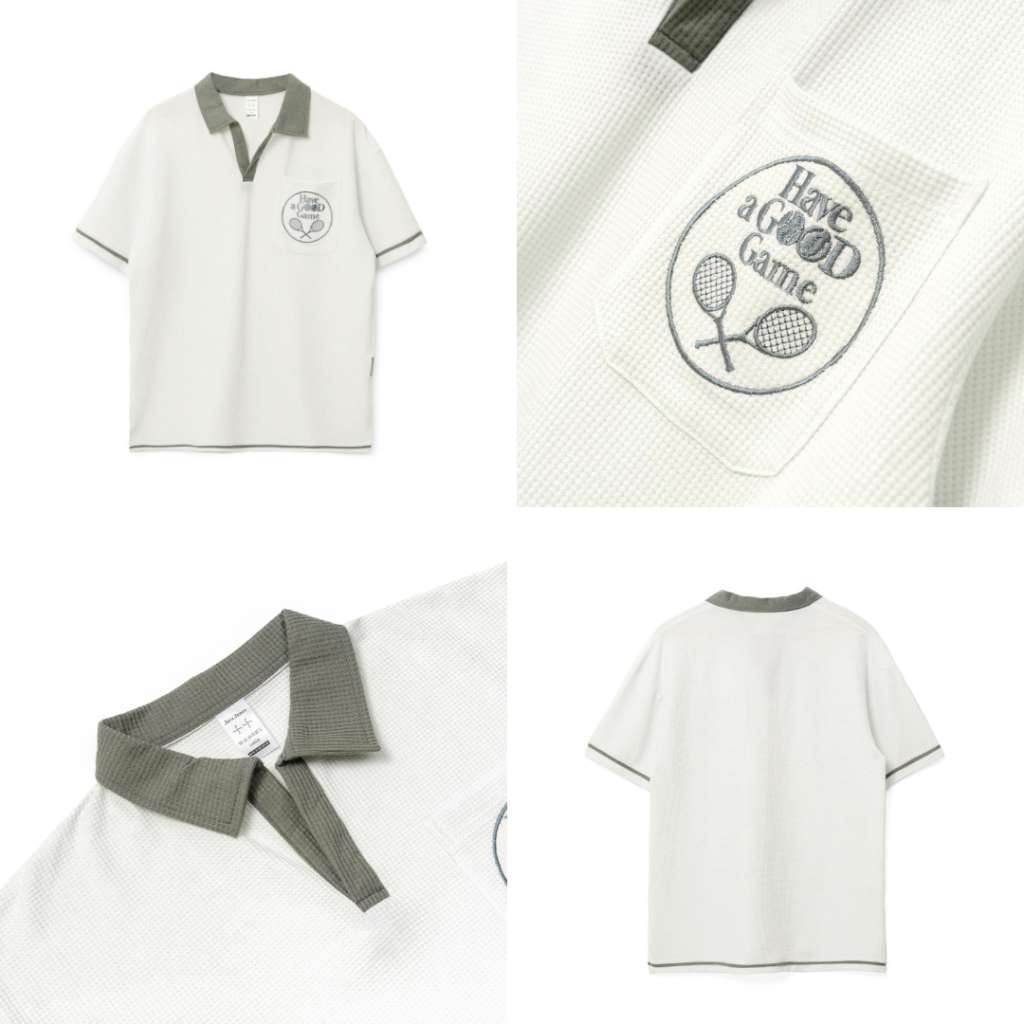 Javajones Oversized Waffle Polo Set Bonus Socks