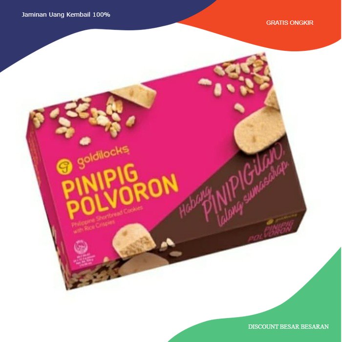 

camilan biskuit polvoron goldilocks pinipig