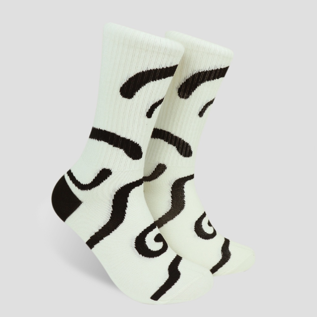 Slop Kaos Kaki Motif Tribal - Monaco White