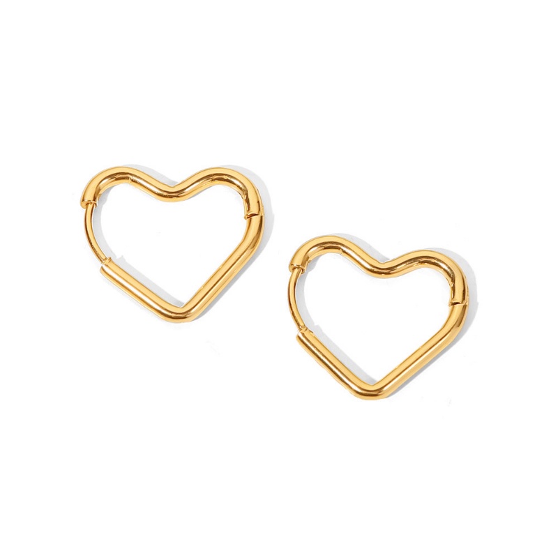 Cinta Anting Baja Titanium Untuk Wanita Klip Telinga Desain Fashion Ear Studs Kepribadian Sederhana Ear Rings Hadiah
