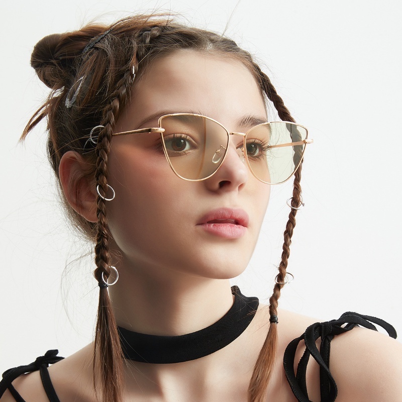 ZAYKA==Kacamata Fashion Import Terbaru Model Cat Eye dengan Motif di Gagang Eyewear Sunglasses