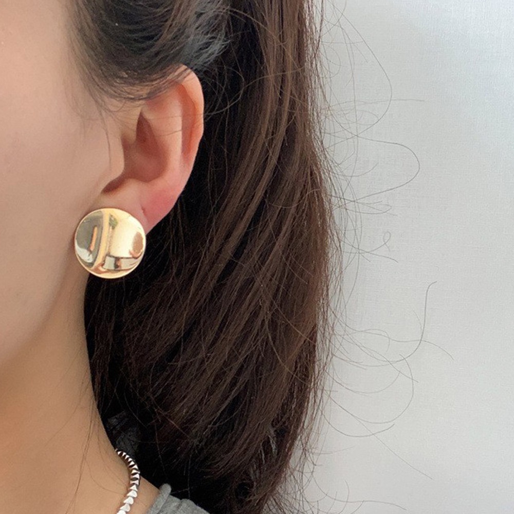 Anting Klip Geometris Tidak Teratur Lapis Emas Untuk Wanita Perhiasan Logam Non Tindik Earcuffs Sederhana